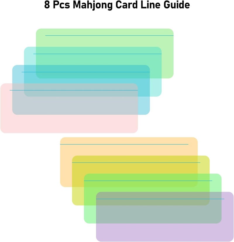 MXFIV 8 Pcs Mahjong Card Line Guide, Mahjong Booklet Reader for Helps Concentration, Mahjong Rules Helper, Mahjong Accessories - Image 5